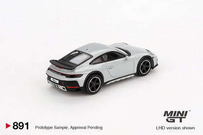 MINI GT #891 1/64 Porsche 911 Dakar Ice Gray Metallic (RHD)