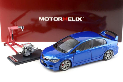 Motorhelix 1/18 Honda Civic Type R (FD2) 2007 Early Version Vivid Pearl Blue