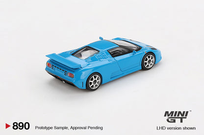 MINI GT #890 1/64 Bugatti EB110 Super Sport Blu Bugatti (LHD)