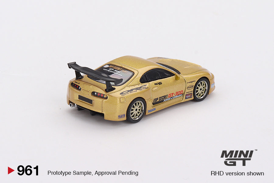 MINI GT #961 1/64 Toyota Supra (A80) Top Secret GT-300 Top Secret Gold (RHD)