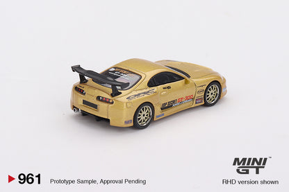 MINI GT #961 1/64 Toyota Supra (A80) Top Secret GT-300 Top Secret Gold (RHD)