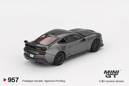 MINI GT #957 1/64 Ford Mustang Dark Horse 2024 Carbonized Gray (RHD)