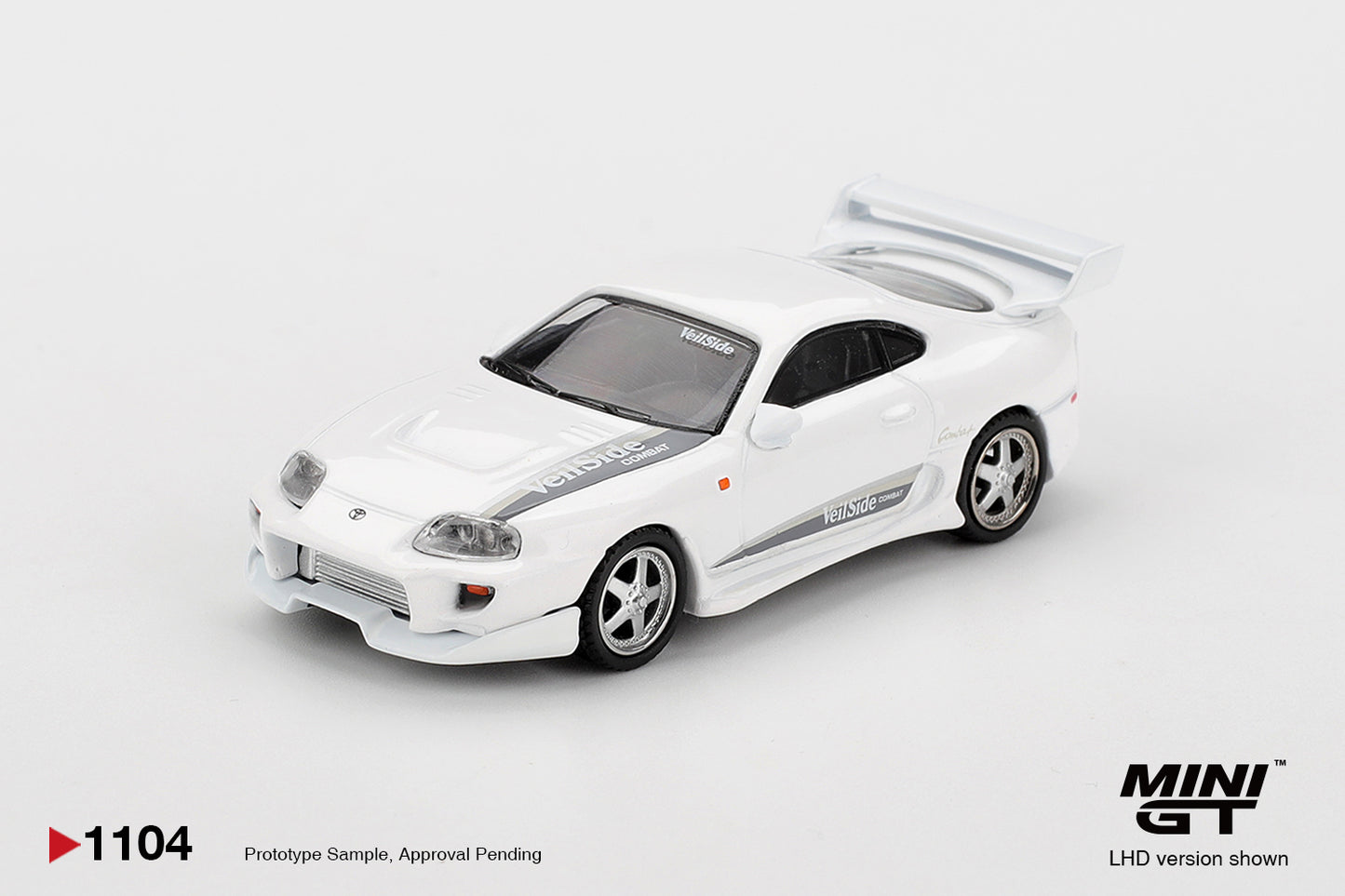 MINI GT #1104 1/64 Toyota Supra VeilSide Combat V-I White (RHD)
