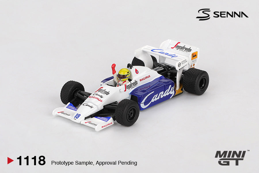MINI GT #1118 1/64 Toleman TG184 #19 Ayrton Senna 1984 Monaco Grand Prix 2nd Place