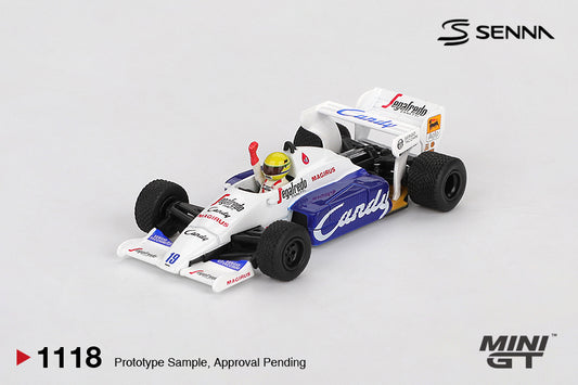 MINI GT #1118 1/64 Toleman TG184 #19 Ayrton Senna 1984 Monaco Grand Prix 2nd Place
