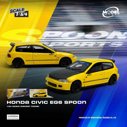 MODELMODEL 1/64 ⁠MM64-EG6-001 CIVIC EG6 YELLOW Spoon