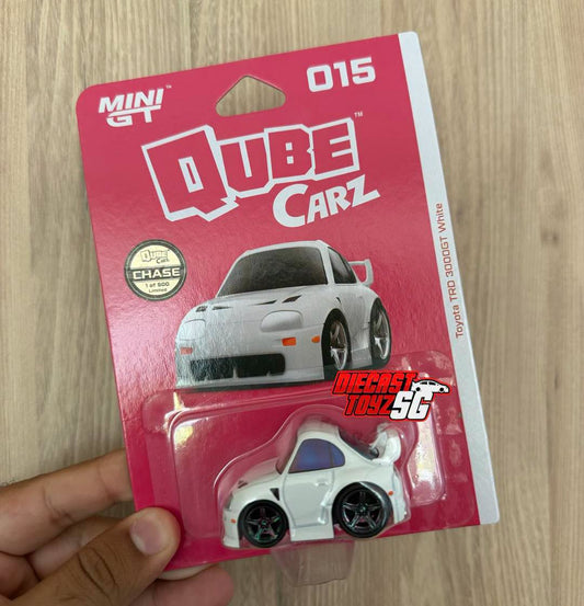 MINI GT X QUBE CARZ TOYOTA TRD 3000GT SUPRA WHITE * CHASE *