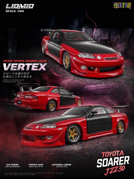 LIOMIO x HOBBY JAPAN 1/64 TOYOTA SOARER JZZ30 VERTEX RED - HONG KONG TOY CAR SALON 2026