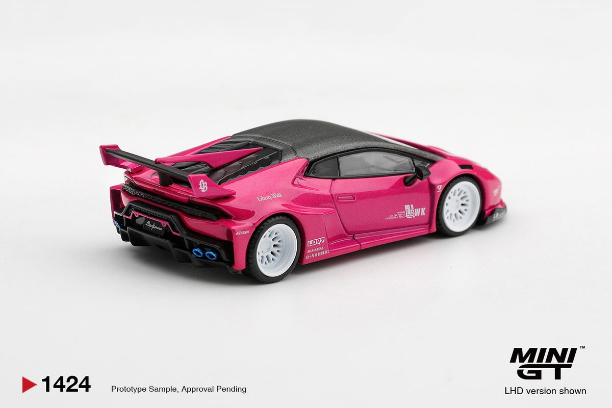 * PRE ORDER * MINI GT #1424 1/64 LB★WORKS Lamborghini Huracán GT Ruby Purple (LHD)