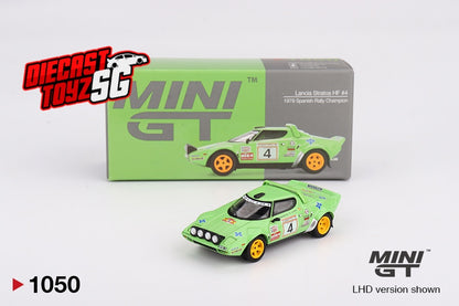 MINI GT #1050 1/64 Lancia Stratos HF #4 1979 Spanish Rally Champion (LHD)