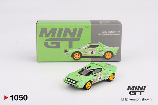 MINI GT #1050 1/64 Lancia Stratos HF #4 1979 Spanish Rally Champion (LHD)
