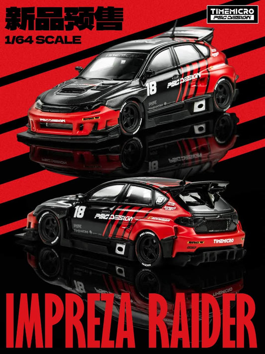 * PRE ORDER * TimeMicro × PSC DESIGN 1/64  Impreza "Raider"  Red Black