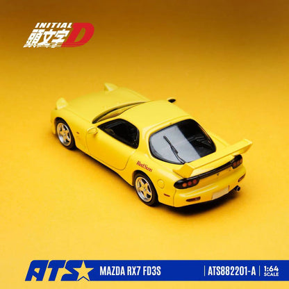 * PRE ORDER * ATS 1/64 Mazda RX-7 FD3S Ver.I Yellow ATS882201-A