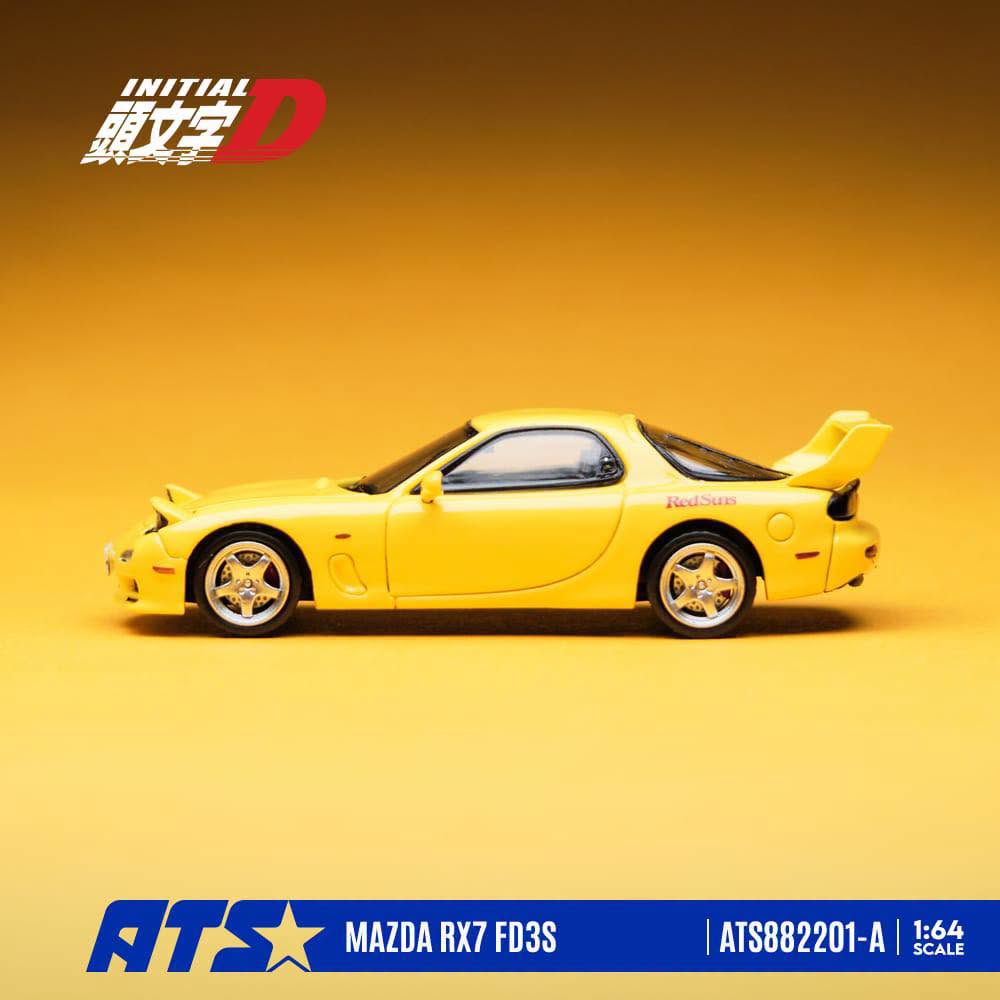 * PRE ORDER * ATS 1/64 Mazda RX-7 FD3S Ver.I Yellow ATS882201-A