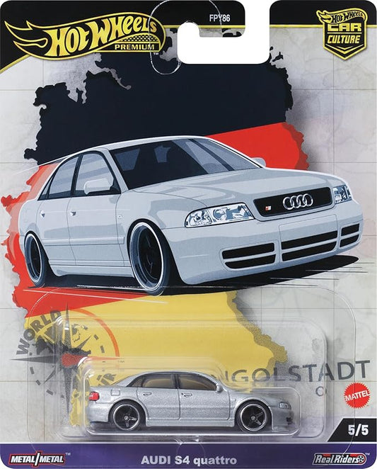 Hot Wheels Premium Car Culture Audi S4 Quattro Silver