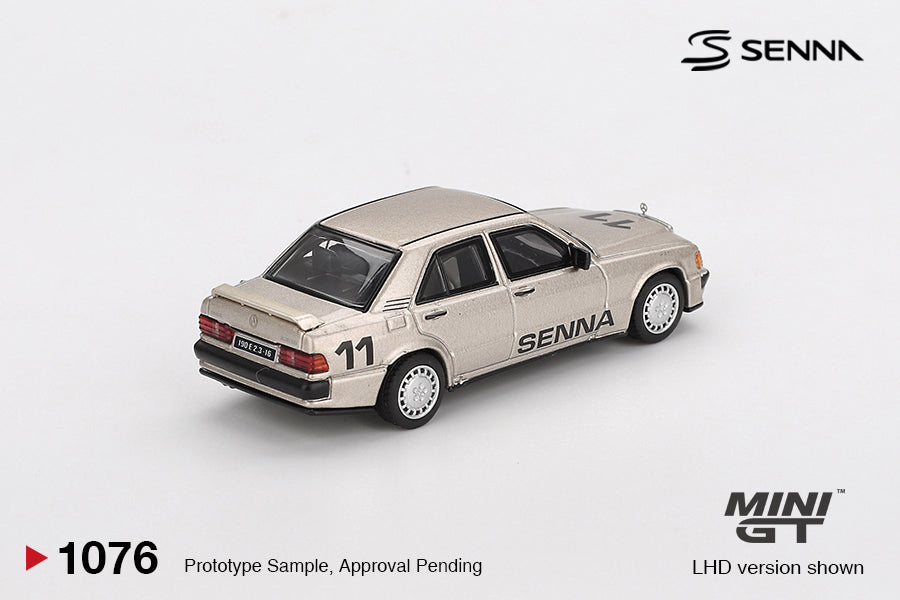 MINI GT #1076 1/64 Mercedes-Benz 190 E 2.3-16 #11 Ayrton Senna 1984 Nürburgring Race of Champions w/ Figure * BLISTER PACK *