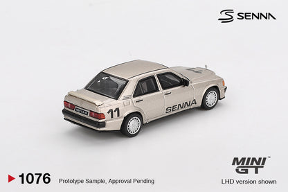 MINI GT #1076 1/64 Mercedes-Benz 190 E 2.3-16 #11 Ayrton Senna 1984 Nürburgring Race of Champions w/ Figure * BLISTER PACK *