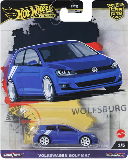 HOT WHEELS CAR CULTURE PREMIUM VOLKSWAGEN GOLF MK7 BLUE