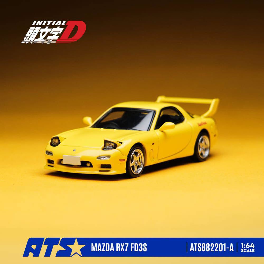 * PRE ORDER * ATS 1/64 Mazda RX-7 FD3S Ver.I Yellow ATS882201-A
