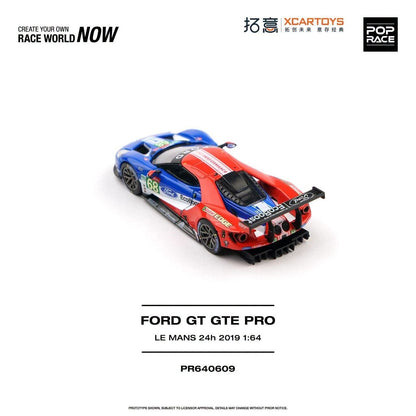 * PRE ORDER * POP RACE 1/64 FORD GT GTE PRO LE MANS 24H 2019 PR640609
