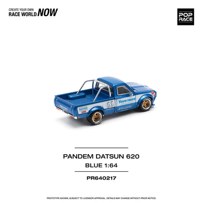 * PRE ORDER * POPRACE 1/64  PANDEM DATSUN 620 BLUE PR640217