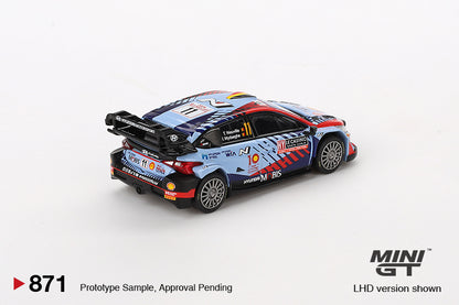 MINI GT #871 1/64 Hyundai i20 N Rally1 Hybrid #11 2024 Rallye Monte-Carlo Winner (LHD)