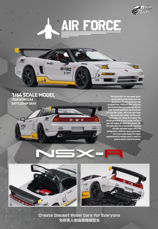 * PRE ORDER * Micro Turbo 1/64 NSX-R NA1 AIR FORCE BATTLESHIP GRAY MT6412A3