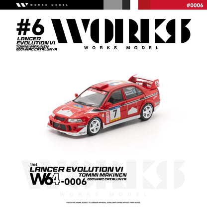 * PRE ORDER * Works 1:64 Evolution EVO VI Tommi Makinen Edition Red (W640002)