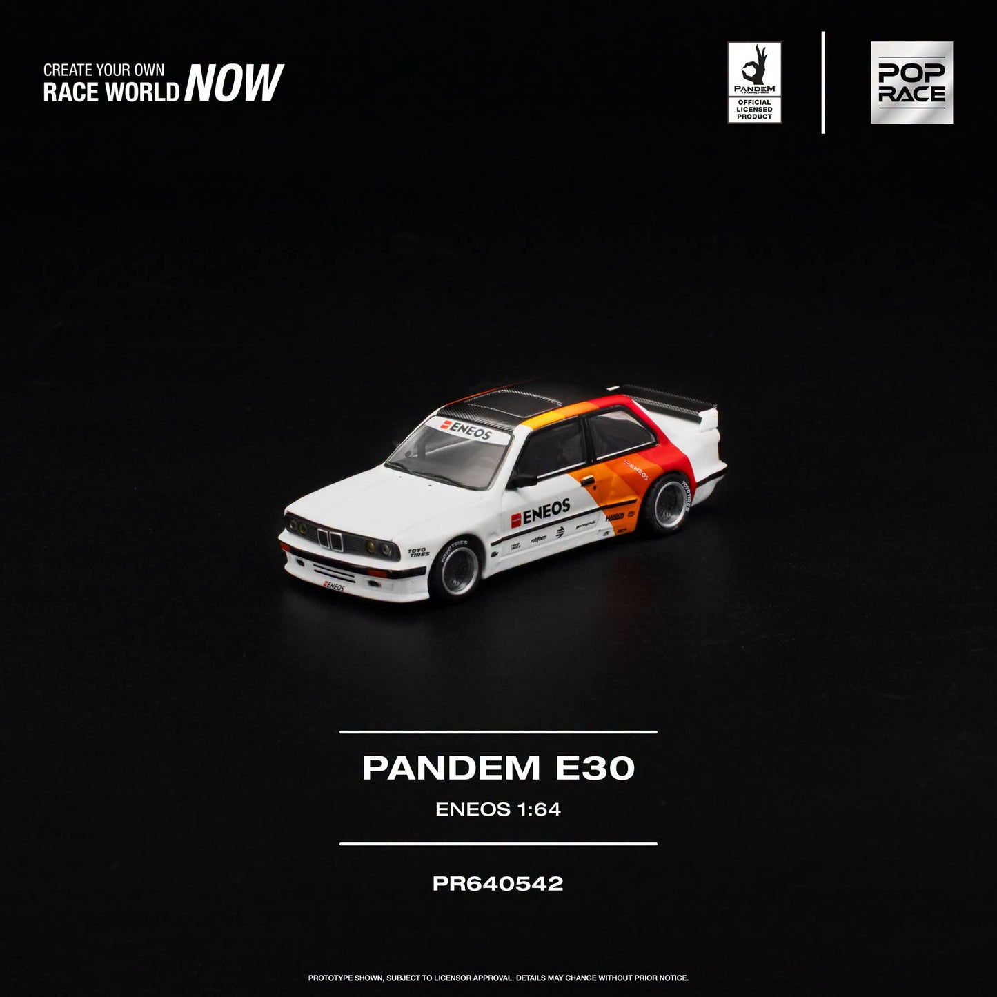 * PRE ORDER * POP RACE 1/64 PANDEM E30 ENEOS PR640542