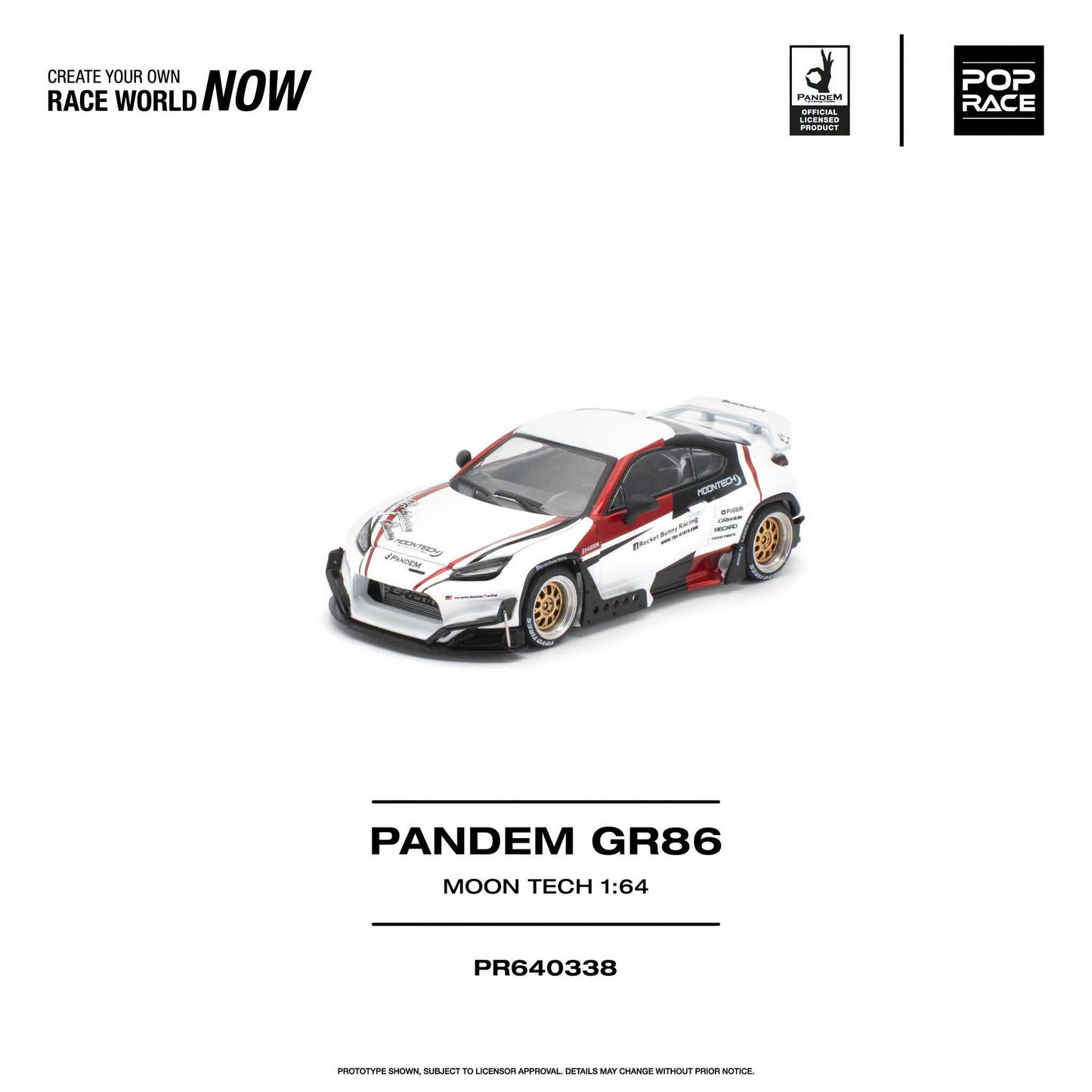 * PRE ORDER * POP RACE 1/64 PANDEM GR 86 MOONTECH PR640338