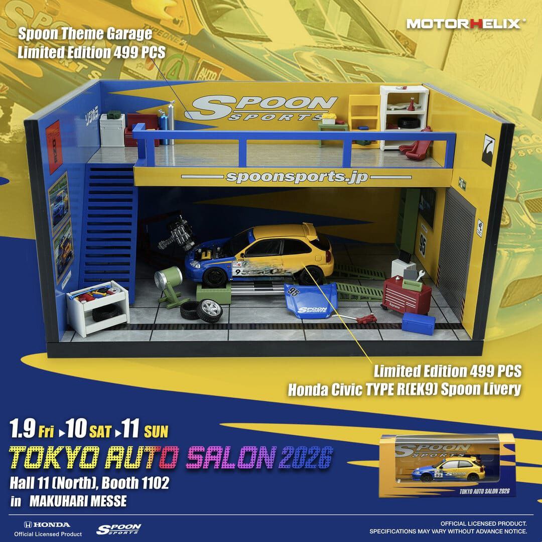 TAS26 MOTORHELIX 1/64 SPOON SPORTS THEME GARAGE ONLY