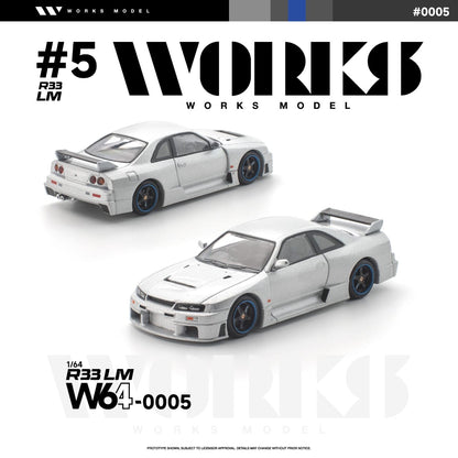 * PRE ORDER * Works 1:64 Skyline R33 LM Silver (W640005)
