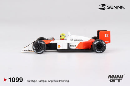 MINI GT #1099 1/64 McLaren MP4/4 #12 Ayrton Senna 1988 Japanese Grand Prix Winner * BLISTER PACK *