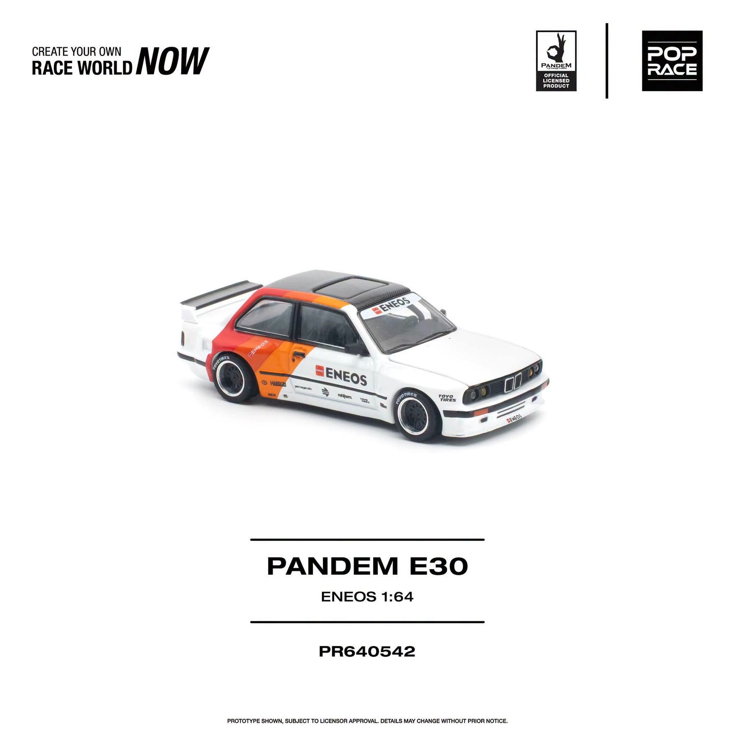 * PRE ORDER * POP RACE 1/64 PANDEM E30 ENEOS PR640542