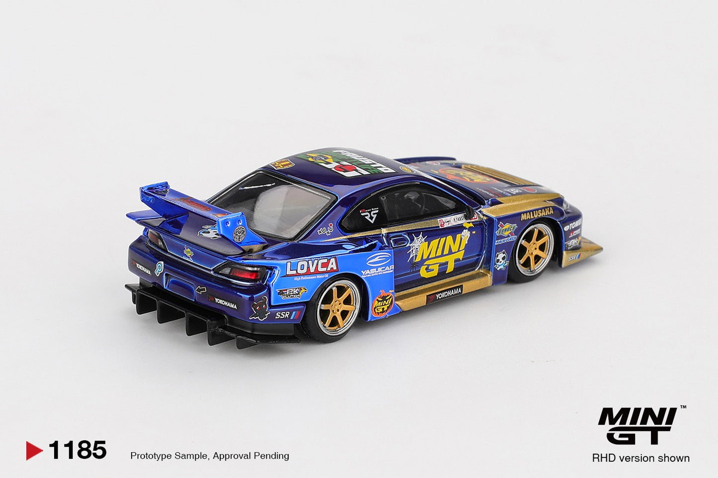 MINI GT #1185 1/64 Nissan LB-Super Silhouette S15 SILVIA   #555 Team MINI GT Liberty Walk 2025 Formula Drift Halloween Special