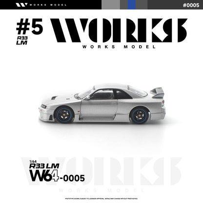 * PRE ORDER * Works 1:64 Skyline R33 LM Silver (W640005)