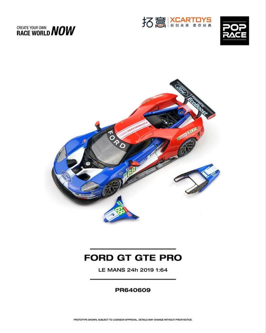 * PRE ORDER * POP RACE 1/64 FORD GT GTE PRO LE MANS 24H 2019 PR640609
