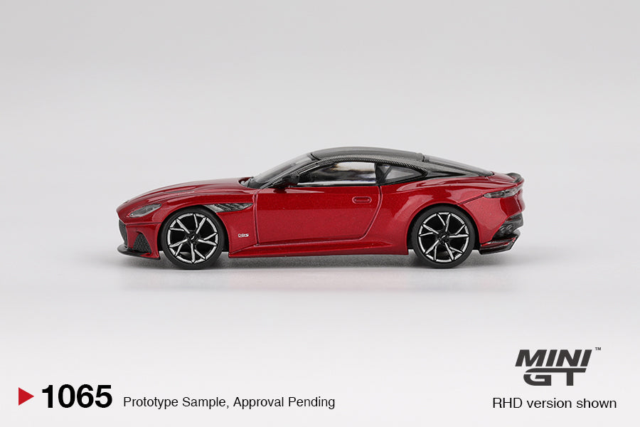 MINI GT #1065 1/64 Aston Martin DBS Hyper Red (RHD)