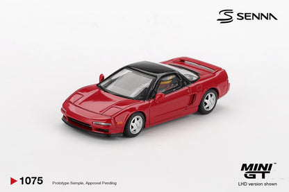 MINI GT #1075 1/64 Honda NS-X Prototype Midship Sports w/ figure 1989 Ayrton Senna (LHD)