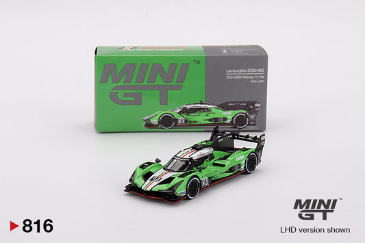 MINI GT #816 1/64 Lamborghini SC63 #63 Iron Lynx 2024 IMSA Sebring 12 Hrs