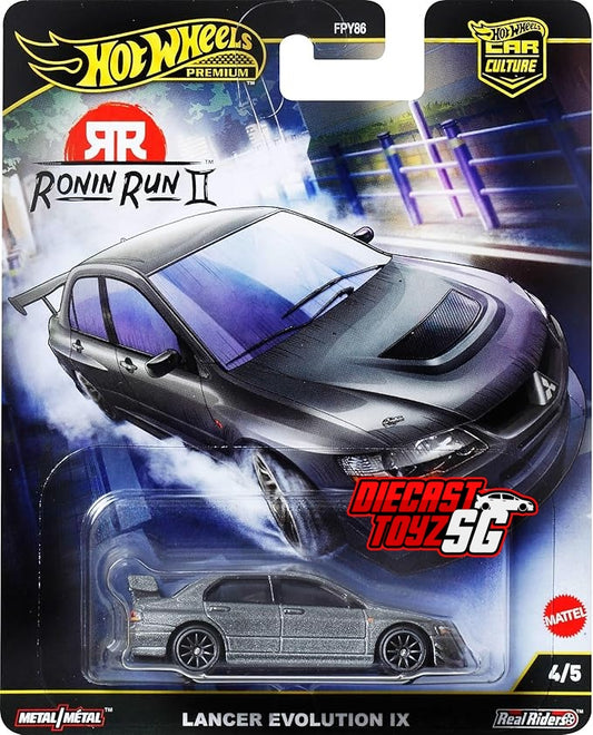 Hot Wheels Car Culture Ronin Run II Lancer Evolution IX Grey