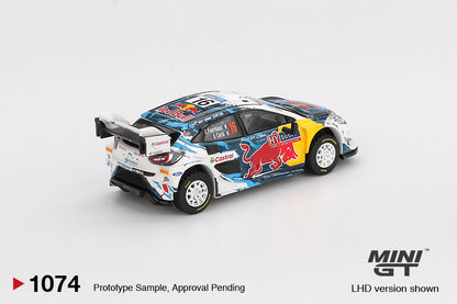 MINI GT #1122 1/64 Ford Puma Rally1 #16 M-Sport Ford WRT 2024 Rally Finland 3rd Place (LHD)