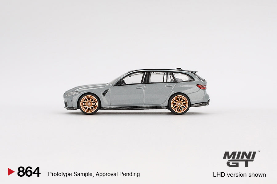 MINI GT #864 1/64 BMW M3 Competition Touring Brooklyn Grey (RHD)