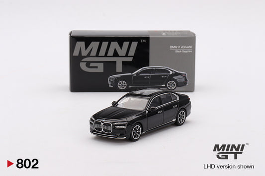 MINI GT #802 1/64 BMW i7 xDrive60 Black Sapphire (RHD)