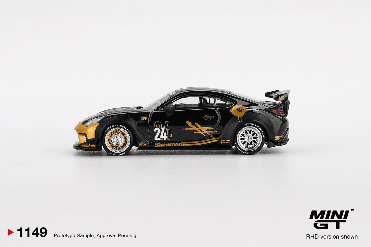 MINI GT #1149 1/64 Toyota GR86 LB★Nation Black / Gold (RHD)