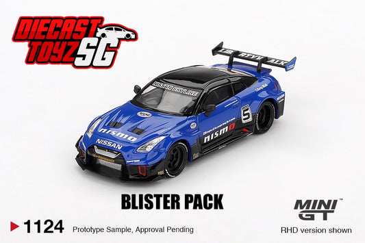 MINI GT #1124 1/64 LB-Silhouette WORKS GT NISSAN 35GT-RR Ver.2 Blue * BLISTER PACK *