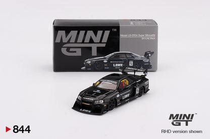 MINI GT #844 1/64 Nissan LB-ER34 Super Silhouette SKYLINE Black (RHD)