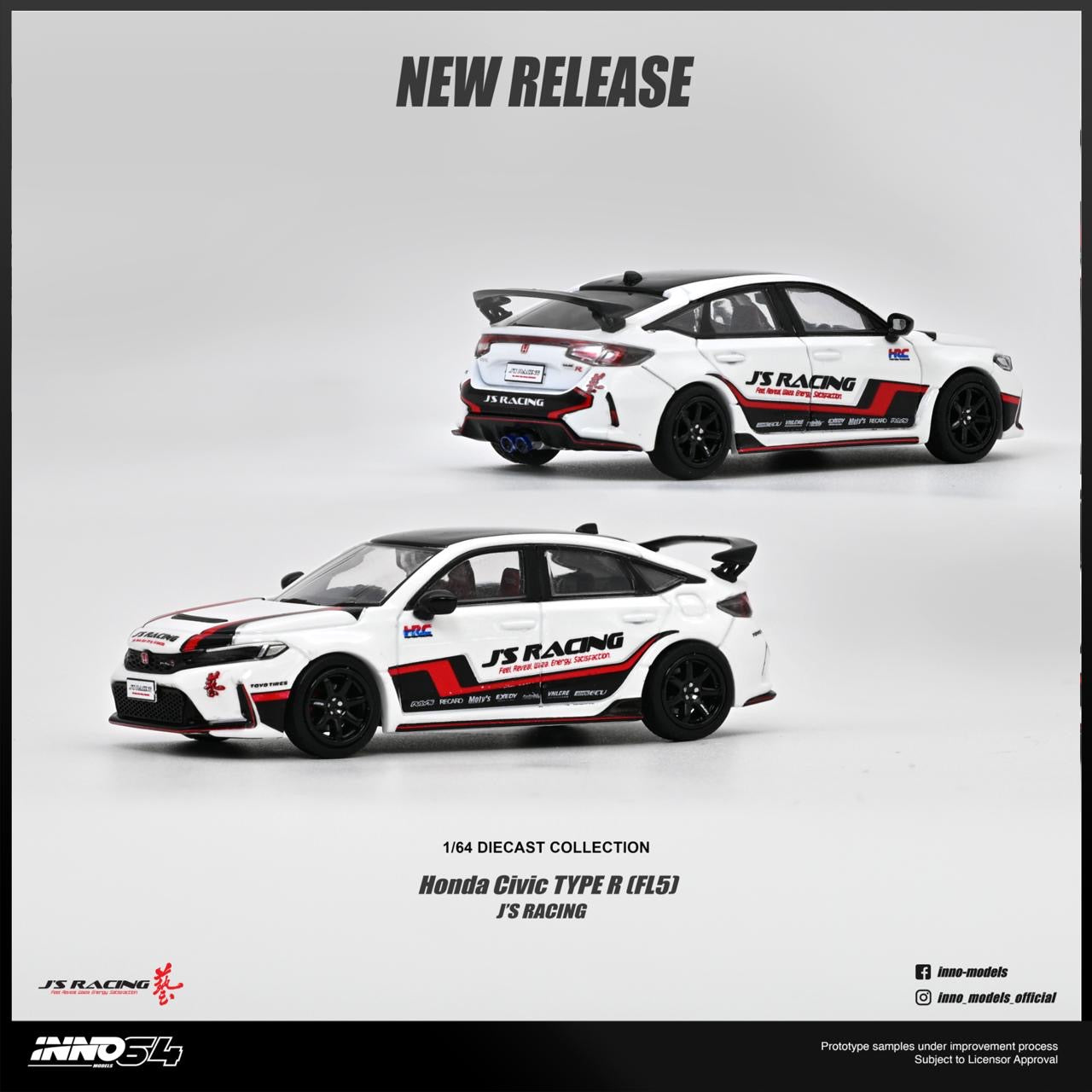 * PRE ORDER * INNO64 1/64 HONDA CIVIC FL5 J’S RACING
