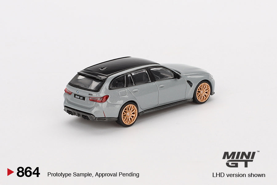 MINI GT #864 1/64 BMW M3 Competition Touring Brooklyn Grey (RHD)