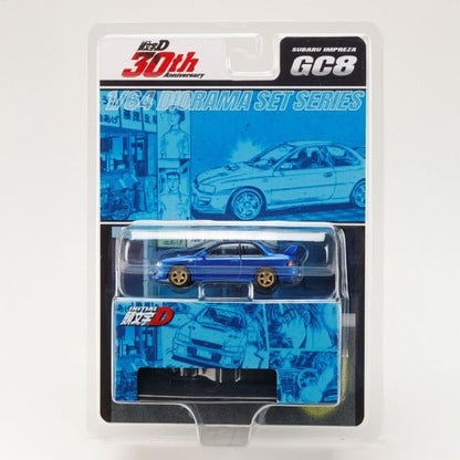 Hobby Japan 1/64 Initial D 30th Anniversary Subaru Impreza GC8 HJDMD0011 - Blue